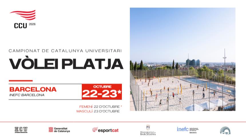 Tot a punt per al Campionat de Catalunya Universitari de Vòlei Platja 2025!